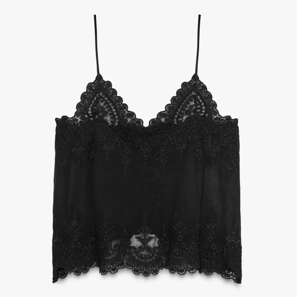 ZARA ZW COLLECTION LACE CAMISOLE TOP - Picture 7 of 14